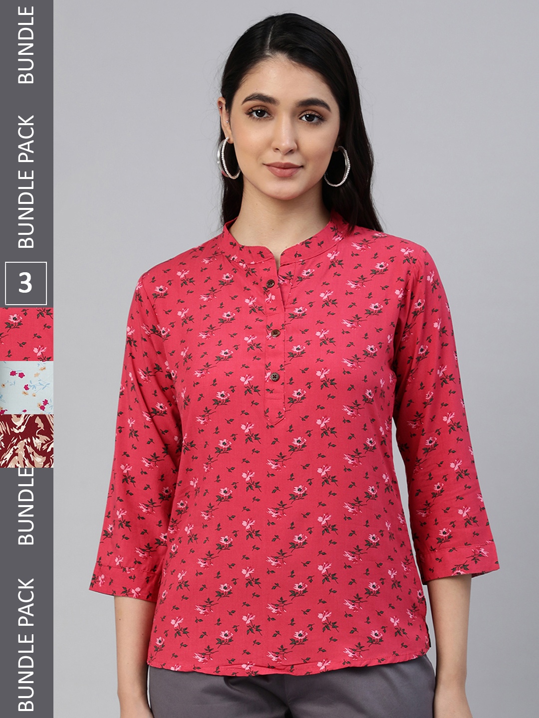 

LYRA Assorted Pack of 3 Floral Print Top