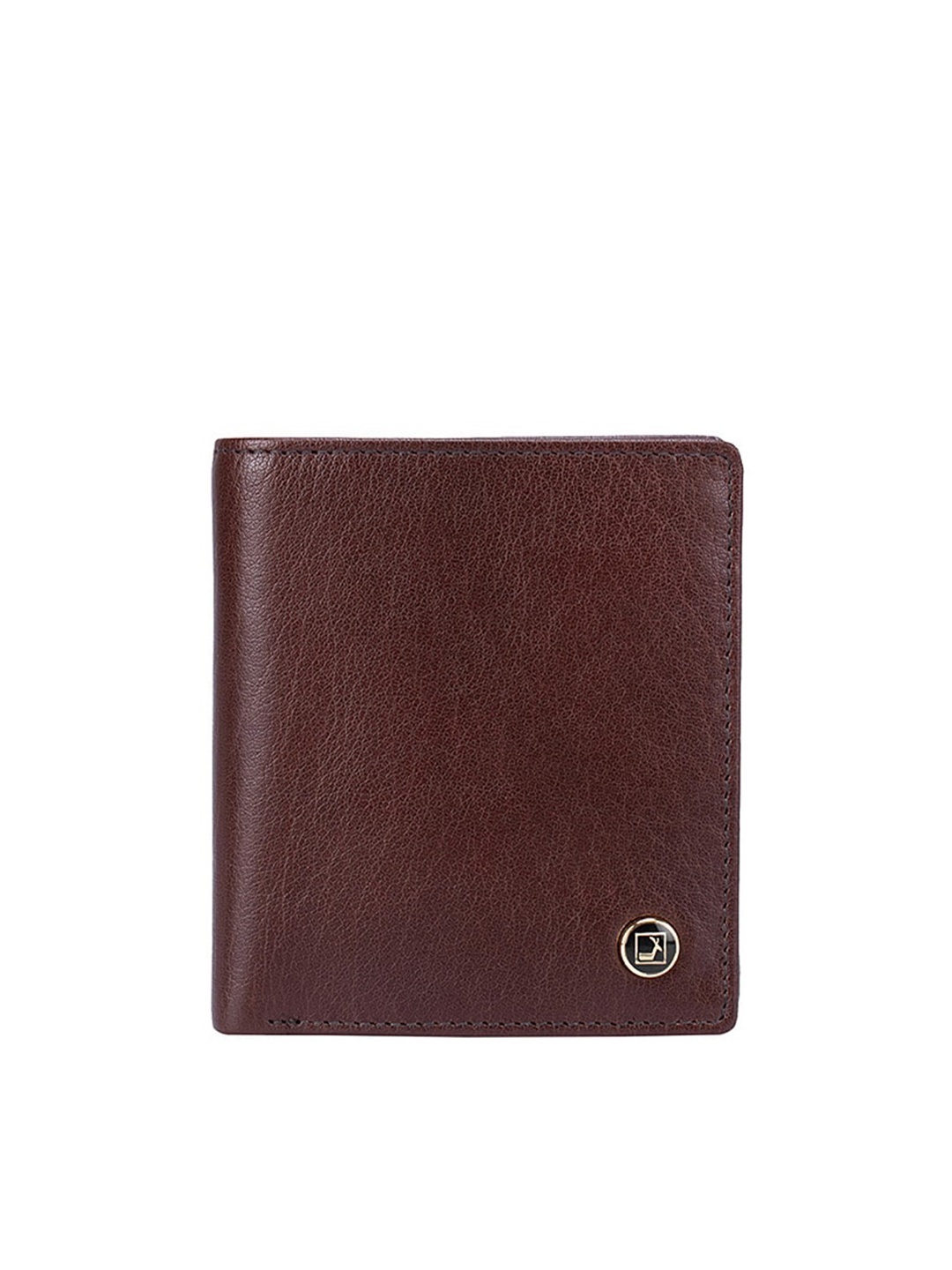 

Da Milano Men Brown Leather Two Fold Wallet