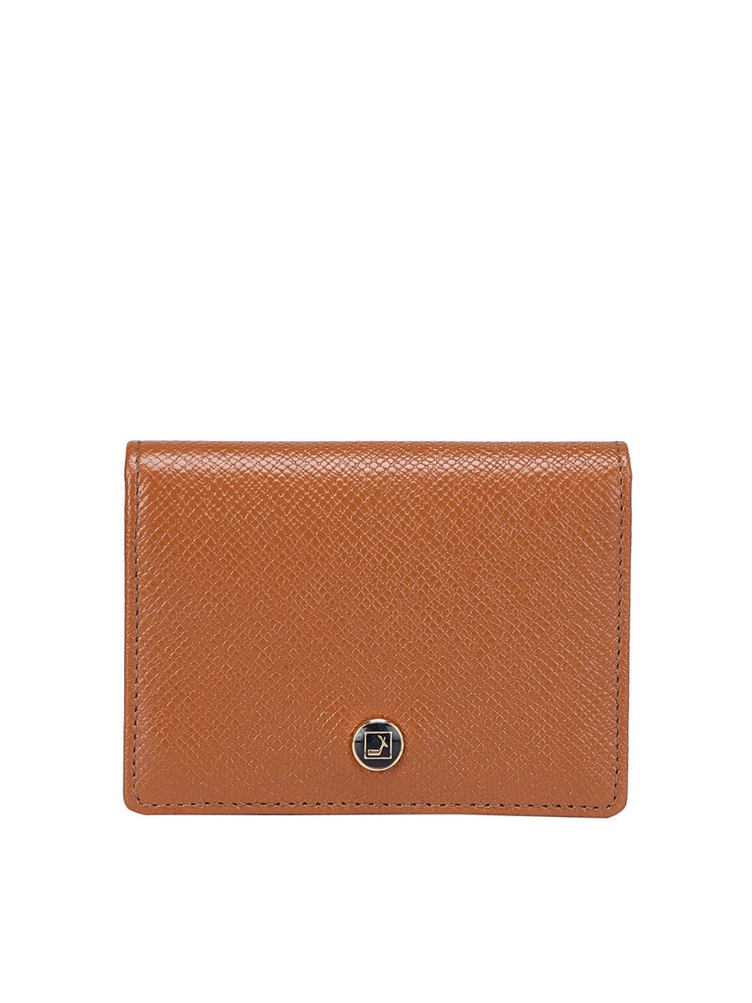 

Da Milano Men Brown Textured Leather Card Holder