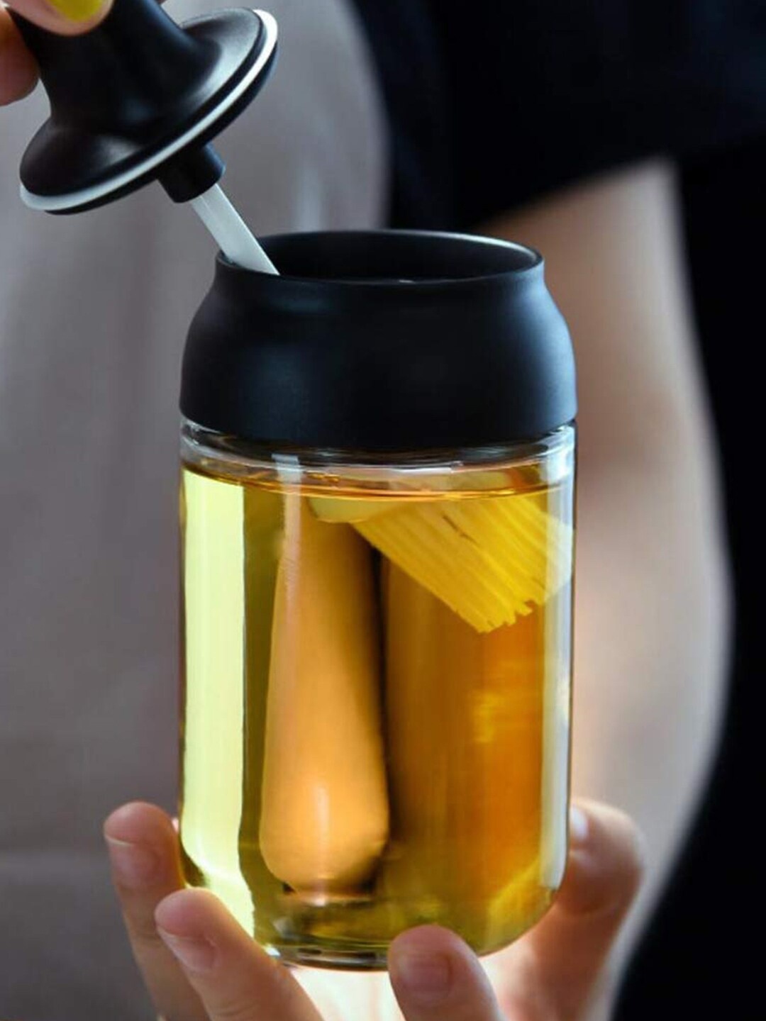 

MARKET99 Transparent-coloured Glass Oil Dispenser Jar 250 ML