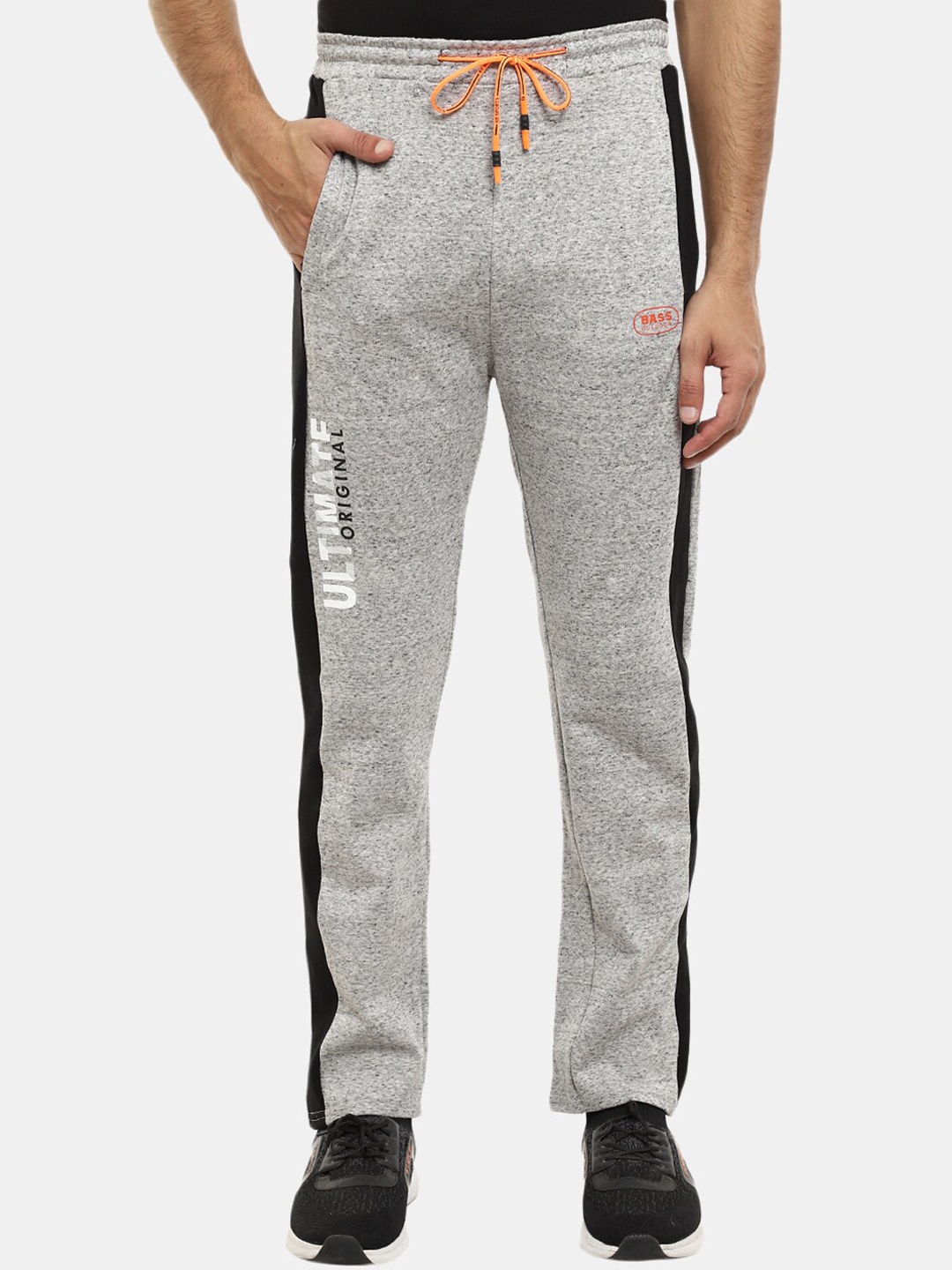 

V-Mart Men Grey & Black Regular Fit Cotton Track Pant