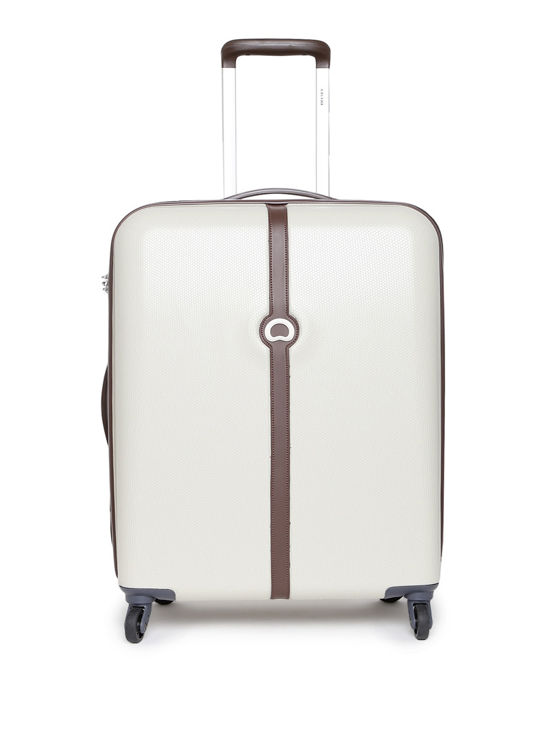 

DELSEY Unisex Beige Clava Textured Large Trolley Suitcase