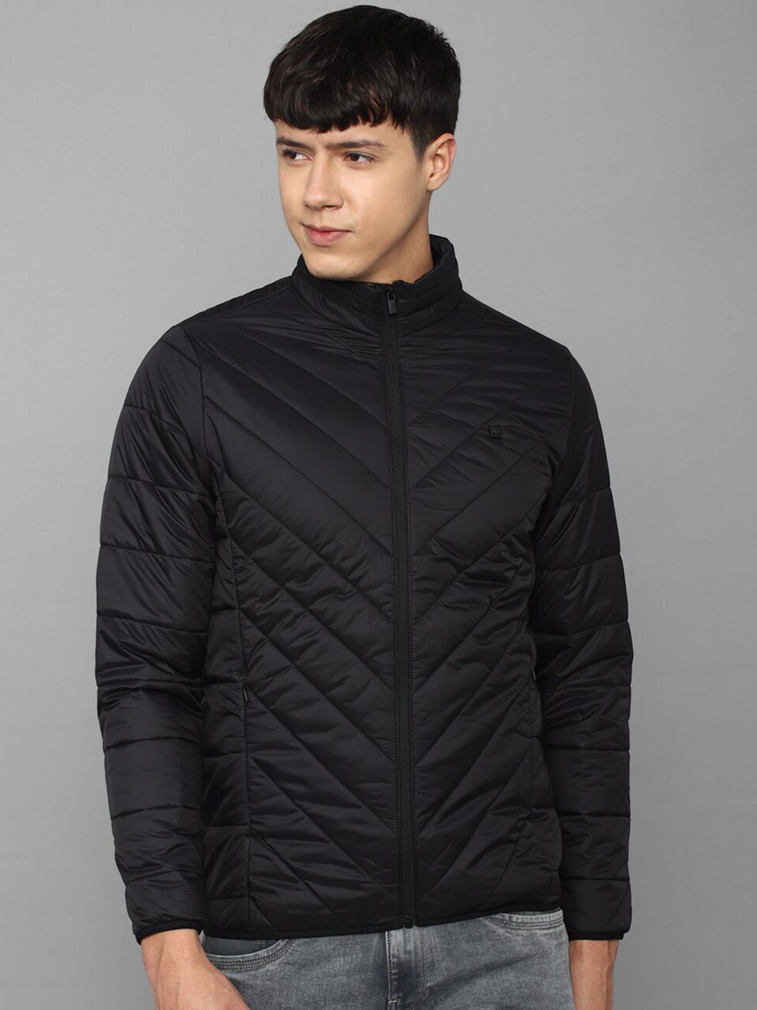 

Allen Solly Men Black Cotton Quilted Jacket
