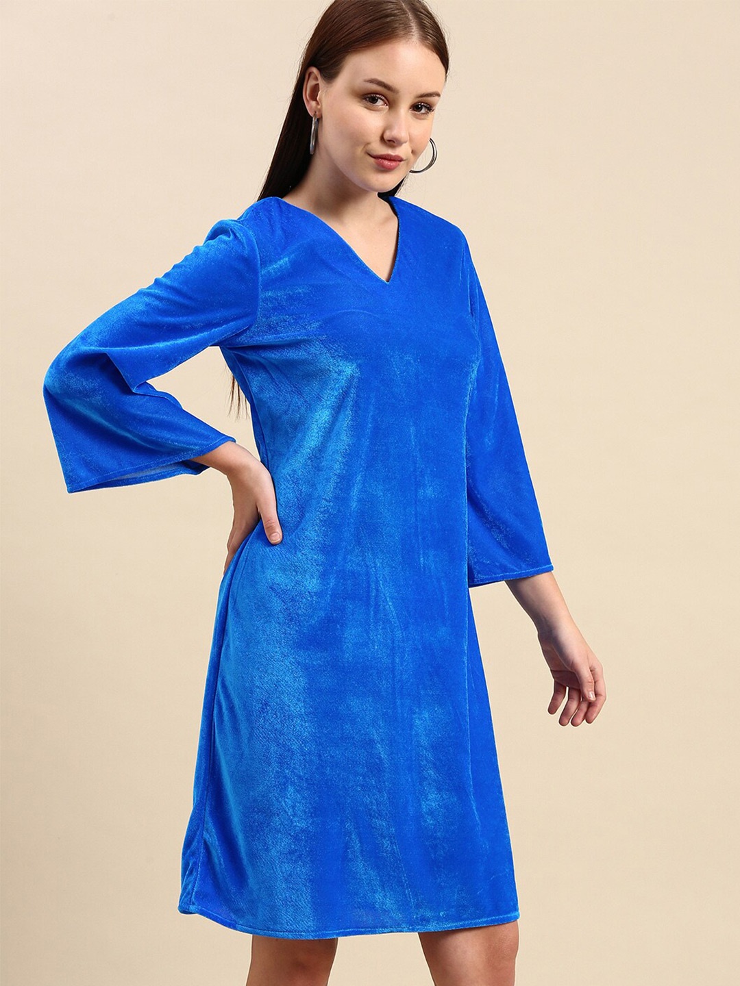 

DODO & MOA Blue A-Line Dress