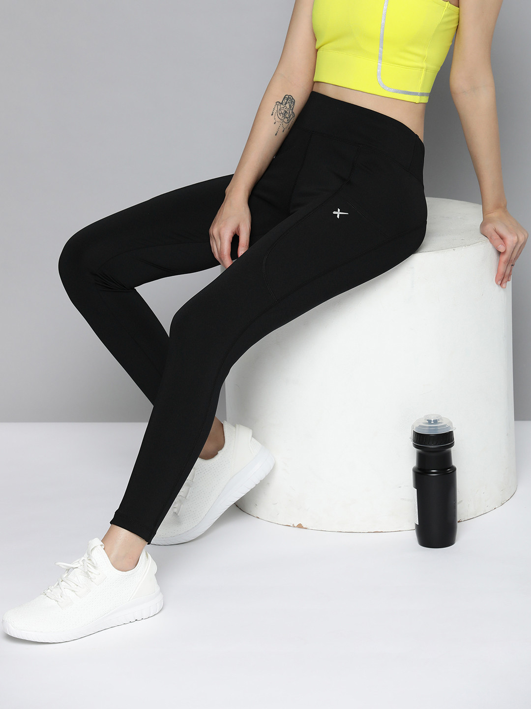 

HRX By Hrithik Roshan Women Rapid-Dry Skinny Fit Training Tights, Black