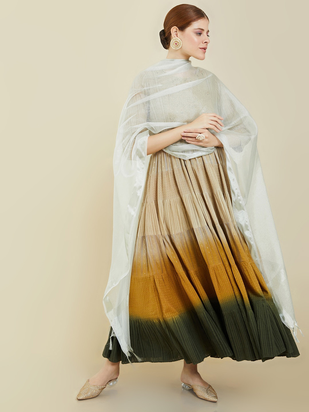 

Soch Silver-Toned Solid Dupatta