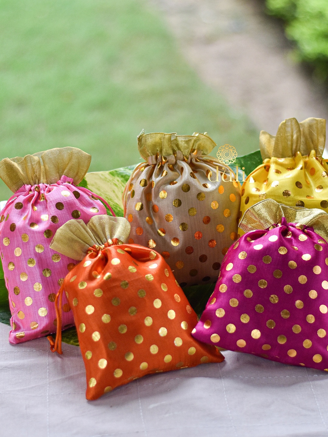 

DULI Set of 10 Assorted Printed Potli Clutches