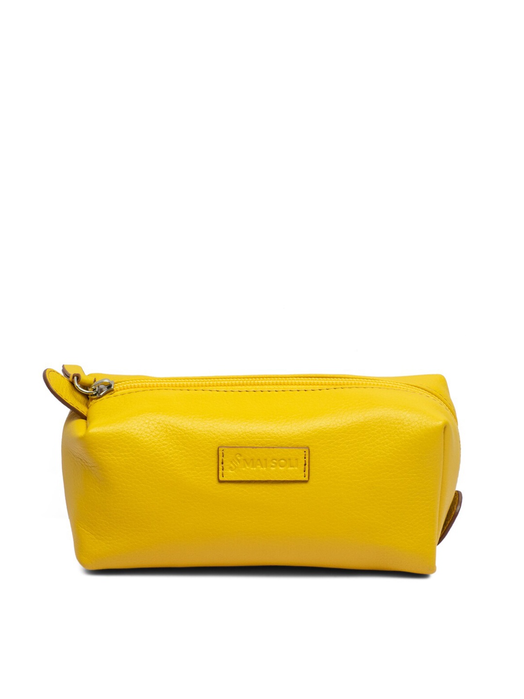 

MAI SOLI Women Yellow Genuine Leather Travel Pouch