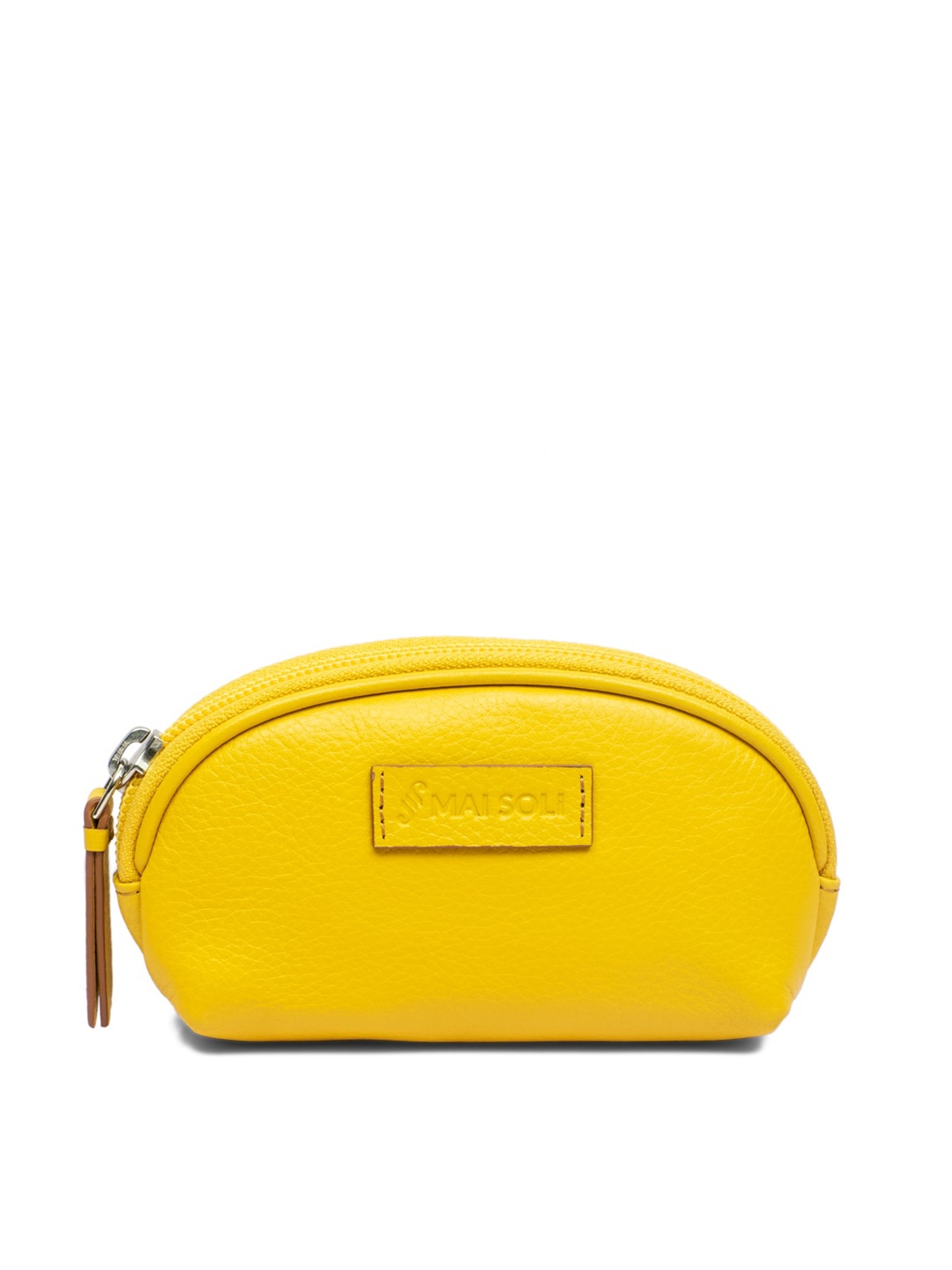 

MAI SOLI Women Yellow Leather Key Pouch