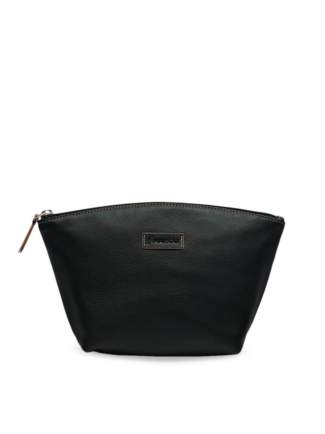 

MAI SOLI Women Black Solid Genuine Leather Paris Large Carry All Pouch