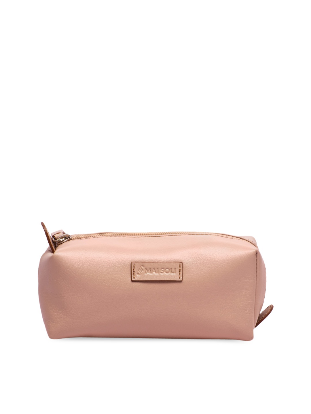 

MAI SOLI Women Pink Genuine Leather Cosmetic Travel Pouch