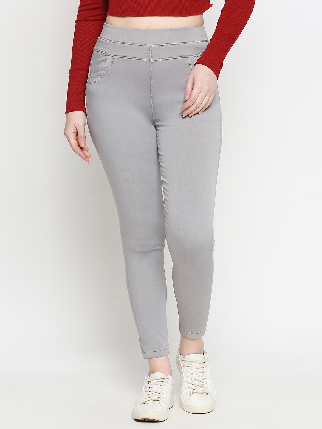 

Kraus Jeans Women Grey Skinny Fit Jeggings