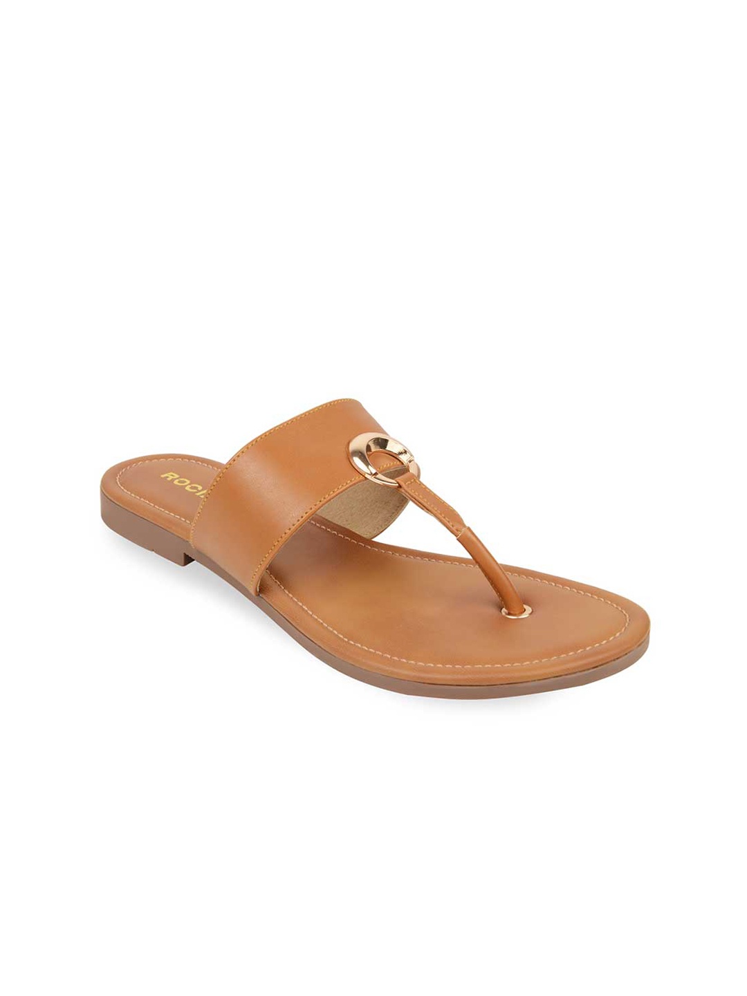 

Rocia Women Tan T-Strap Flats