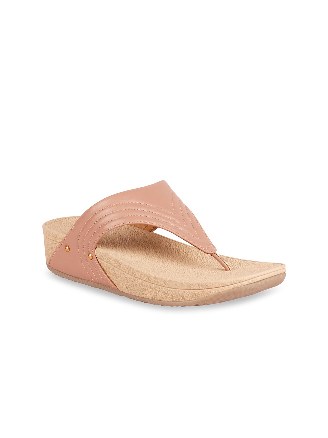 

Rocia Pink Striped Comfort Heels