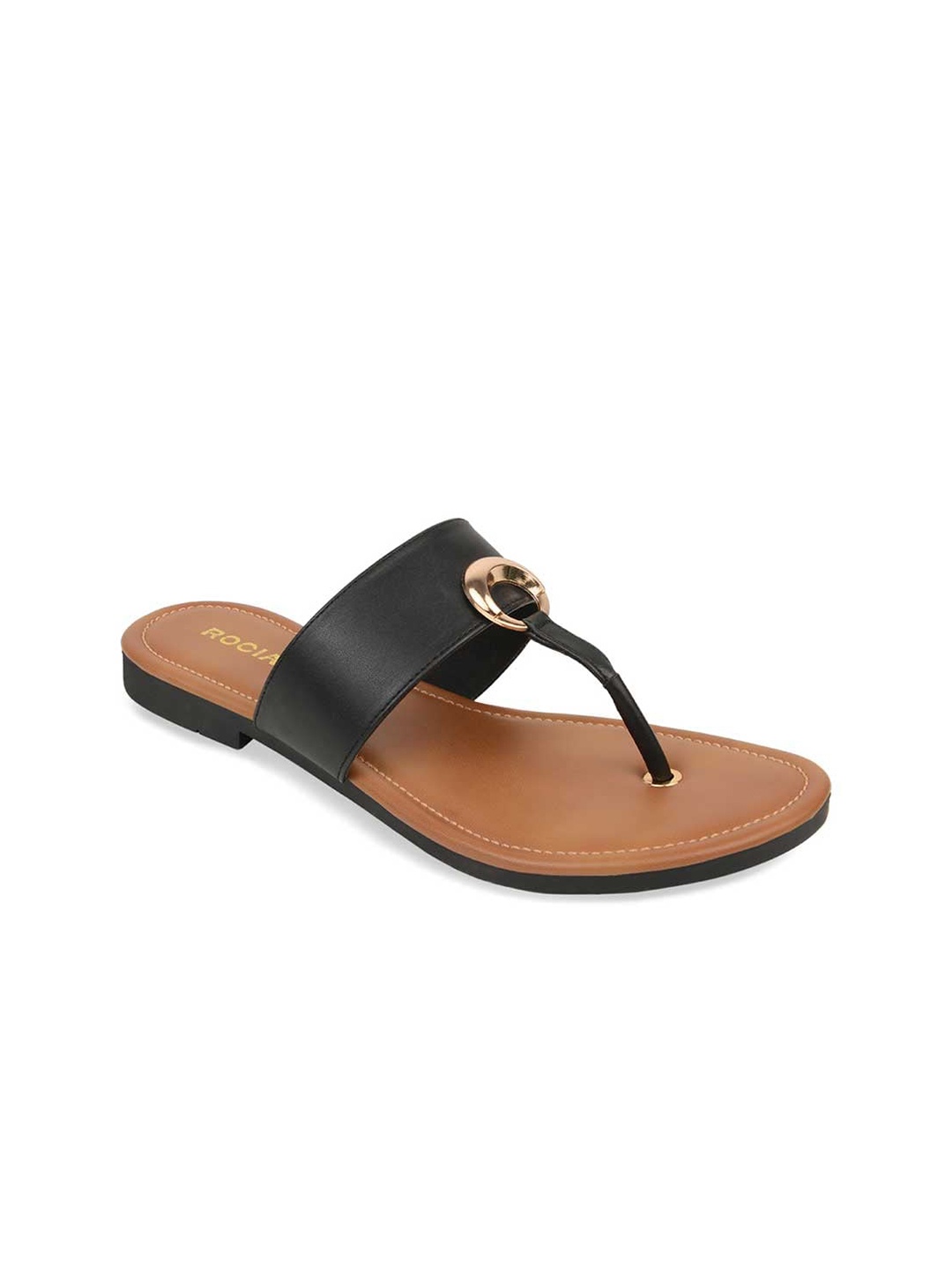 

Rocia Women Black T-Strap Flats