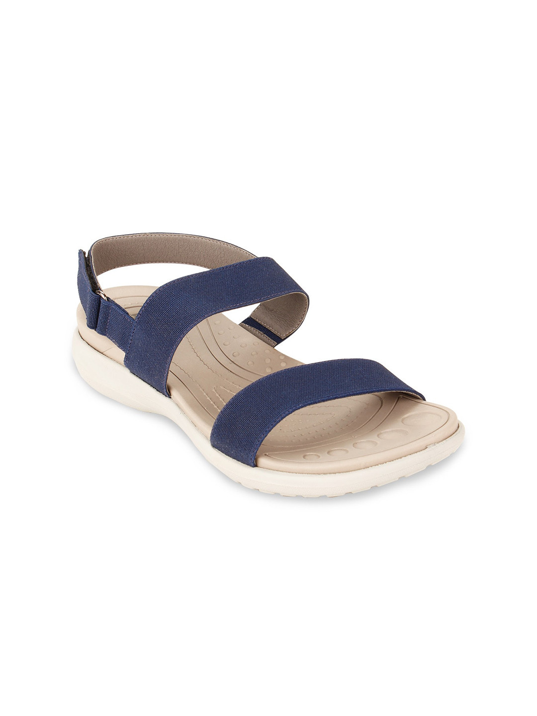 

Rocia Navy Blue Open Toe Comfort Heels