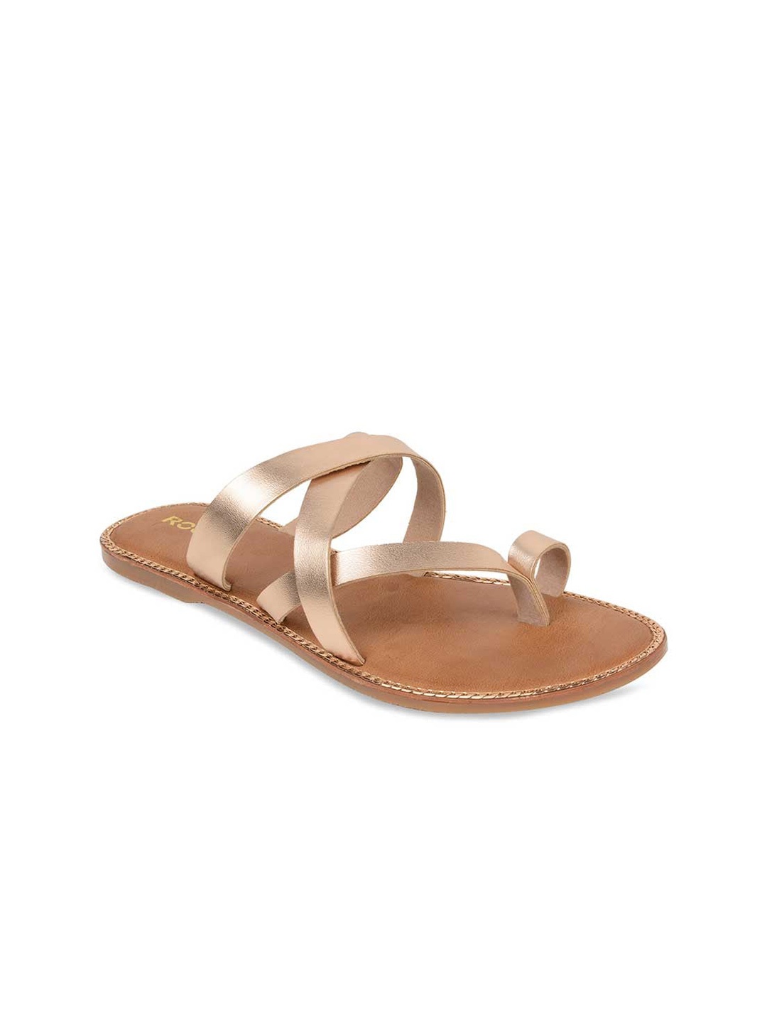 

Rocia Women Rose Gold-Toned One Toe Flats