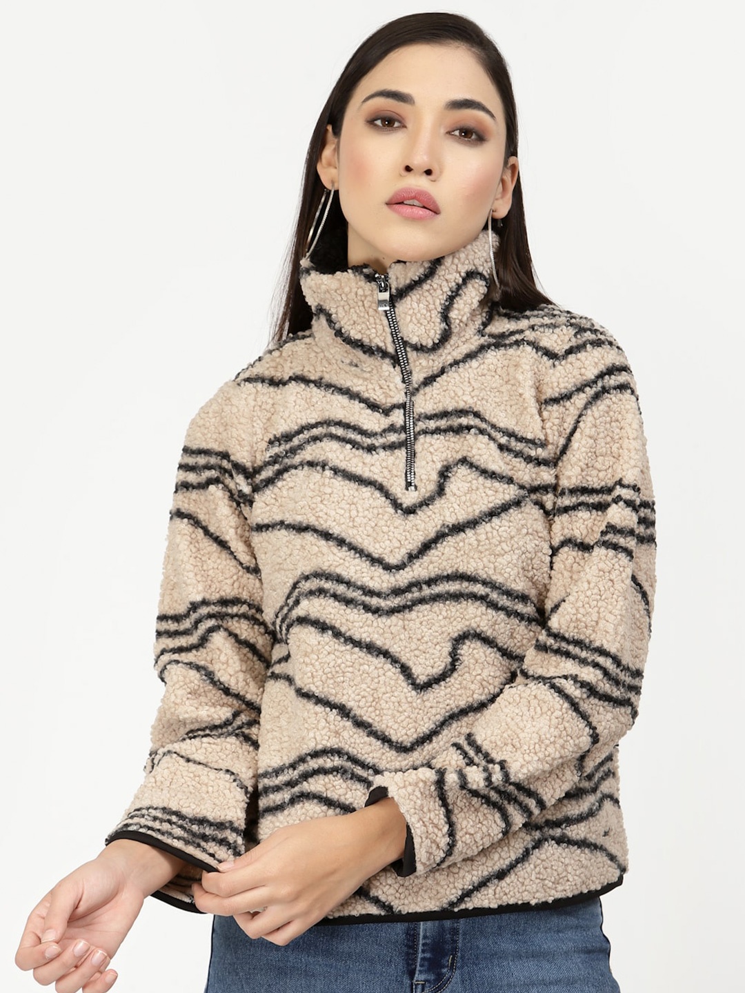 

Juelle Women Beige Printed Sweatshirt