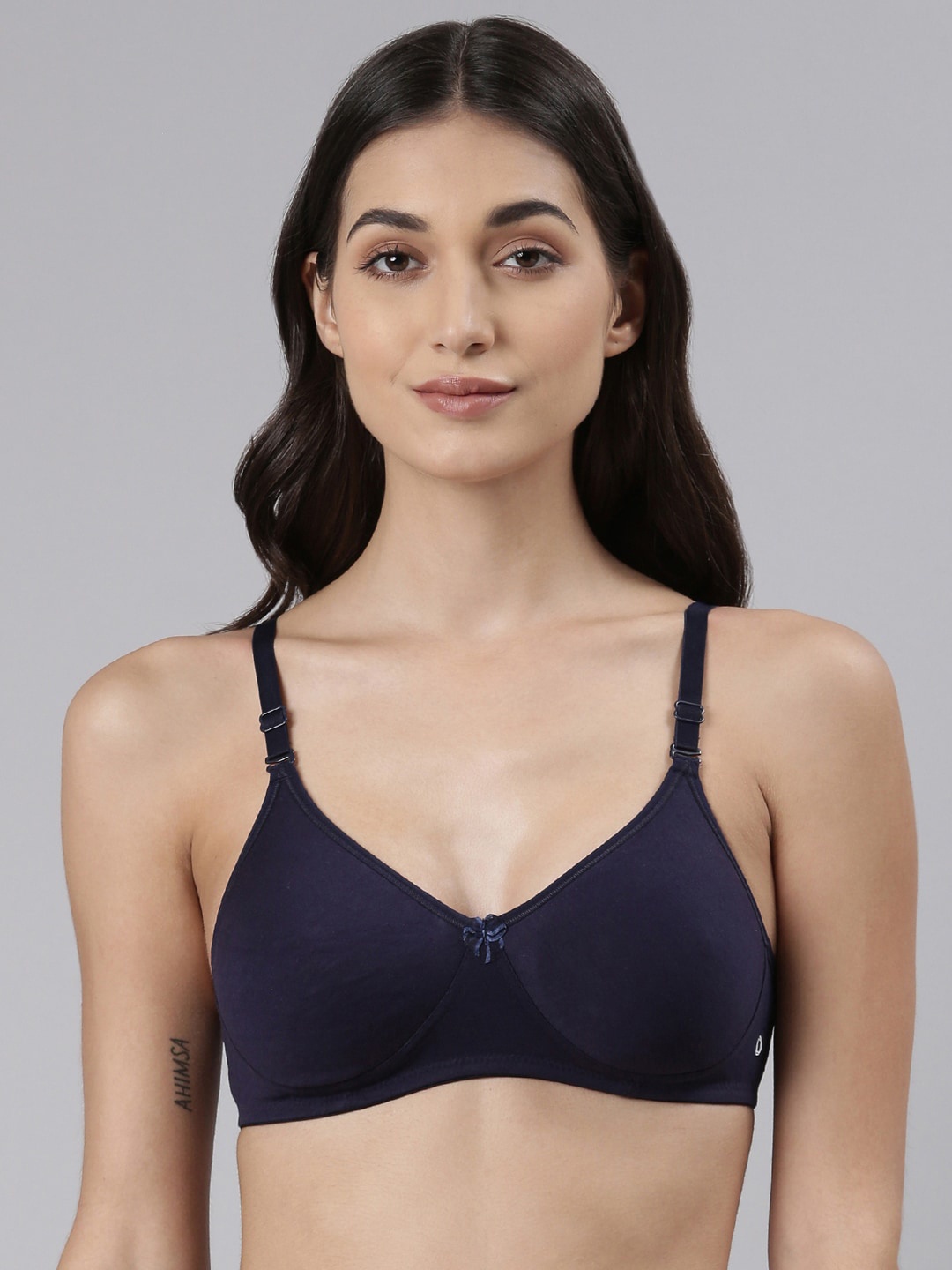 

Dollar Missy Pack of 1 Cotton Wire-Free Soft Padded Bra DTS-2051-R3-NVY-PO1, Navy blue