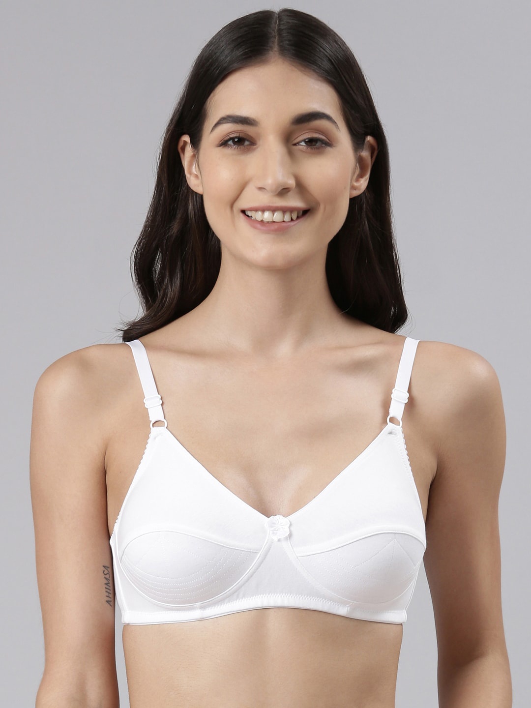 

Dollar Missy White Non Padded Cotton Bra
