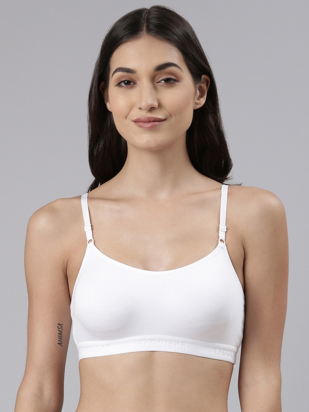 

Dollar Missy Pack of 1 Cotton Wire-Free Beginers Bra DBG-4001-R3-WHT-PO1, White