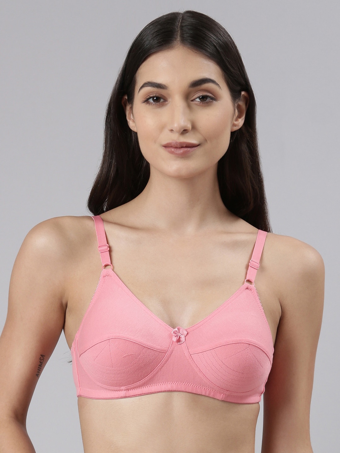 

Dollar Missy Pink Non Padded Cotton Bra