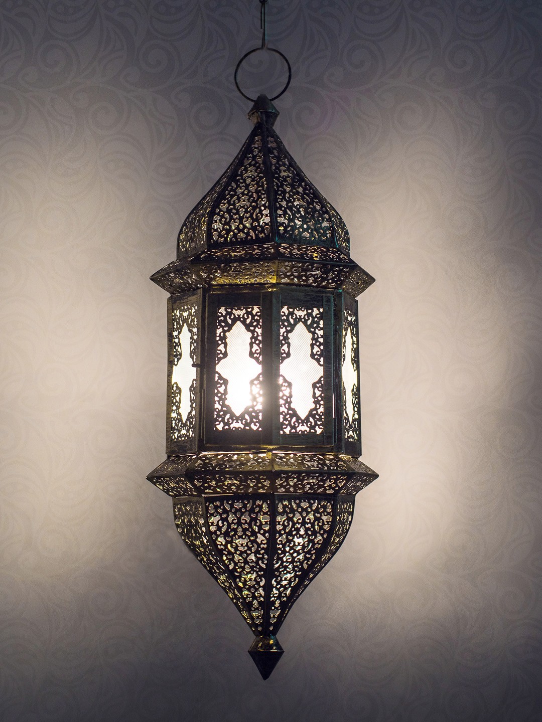 

Fos Lighting Gold-Toned Pendant Hanging Lantern