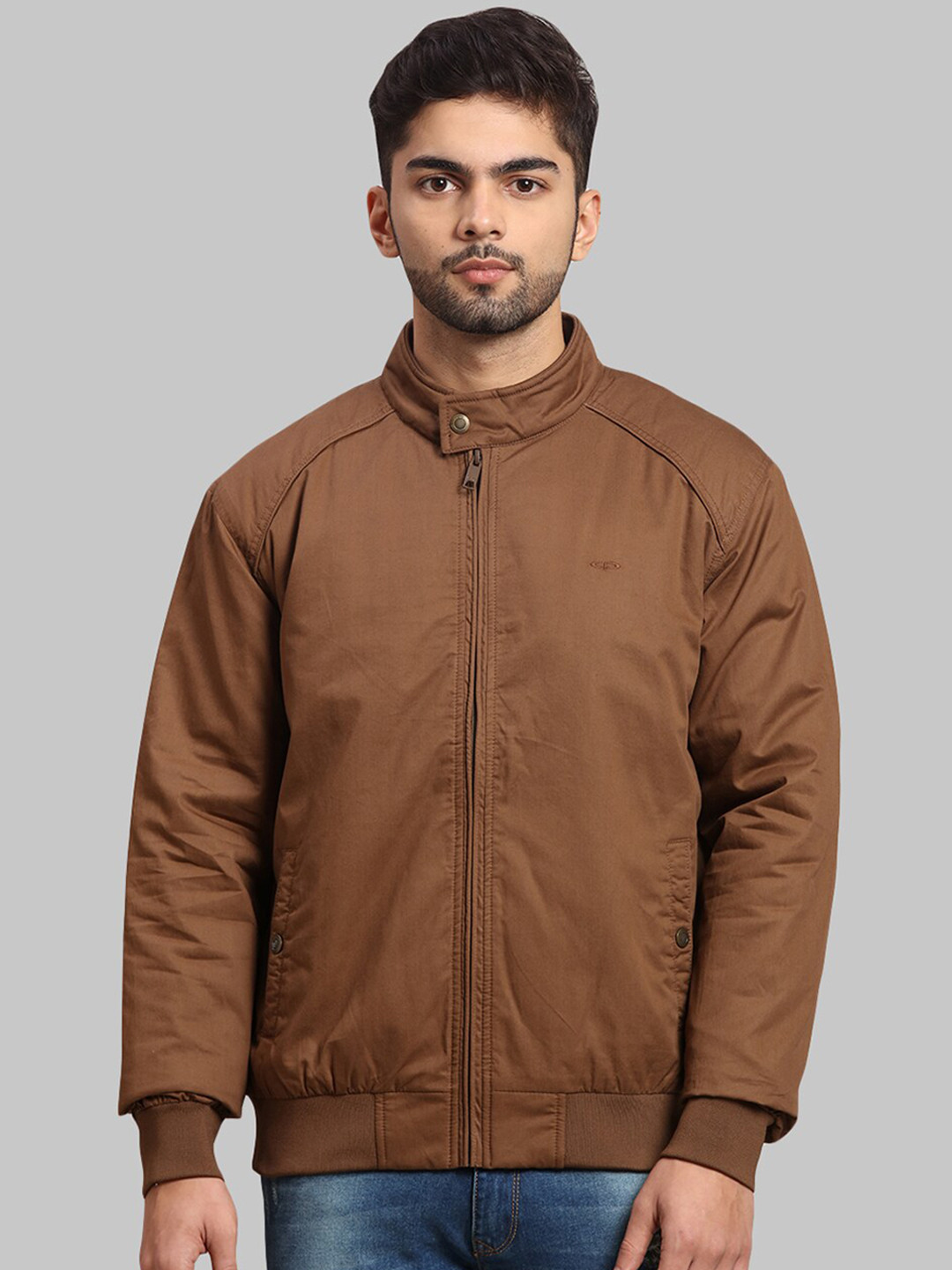 

ColorPlus Men Brown Cotton Bomber Jacket