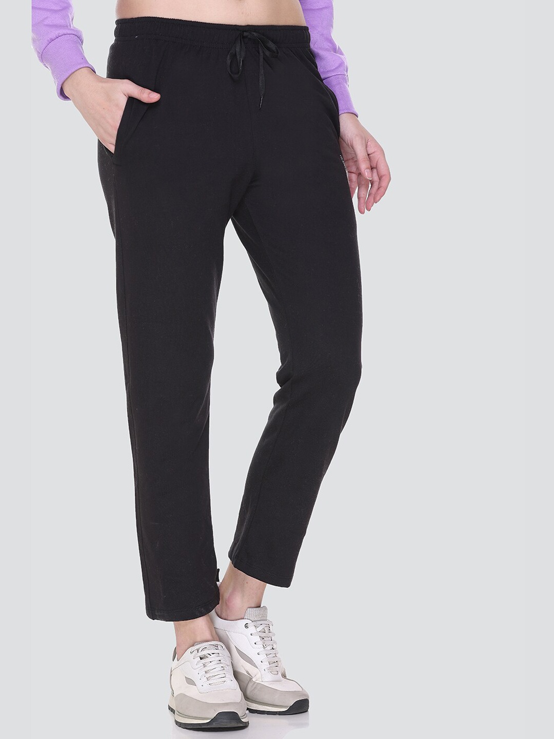 

CUPID Women Plus Size Cotton Fleece Winter Wear Track Pants, Black