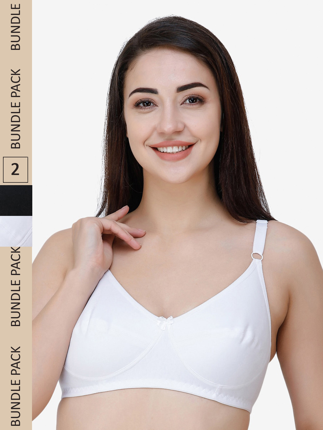 

College Girl White & Black Pack Of 2 Bra