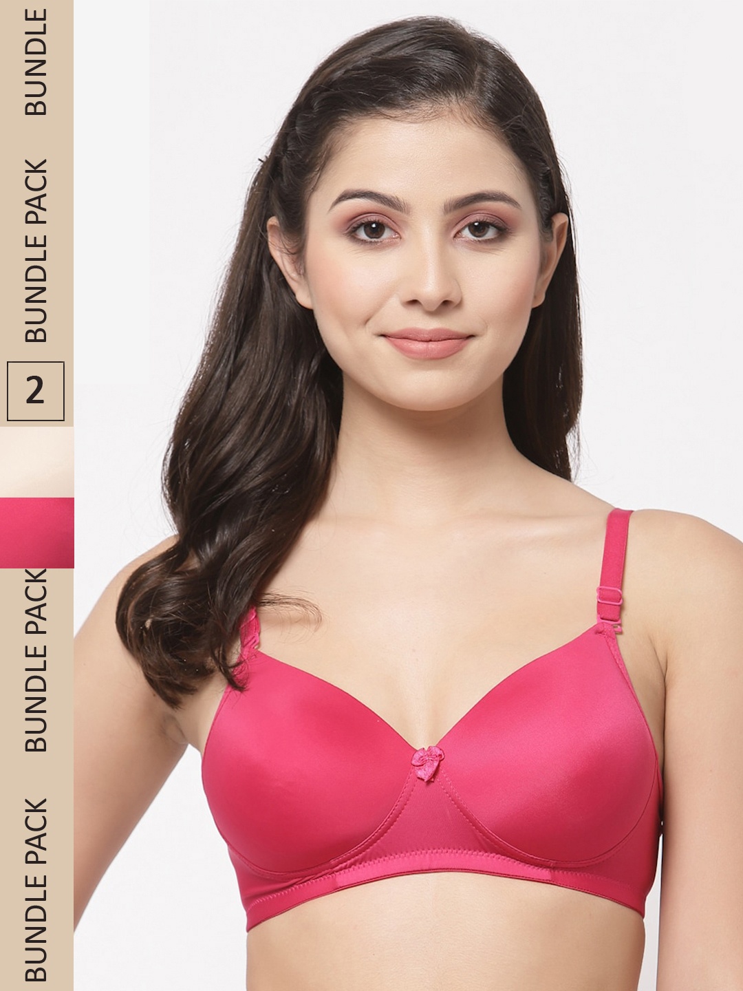 

College Girl Pink & Nude-Coloured Pack Of 2 Bra