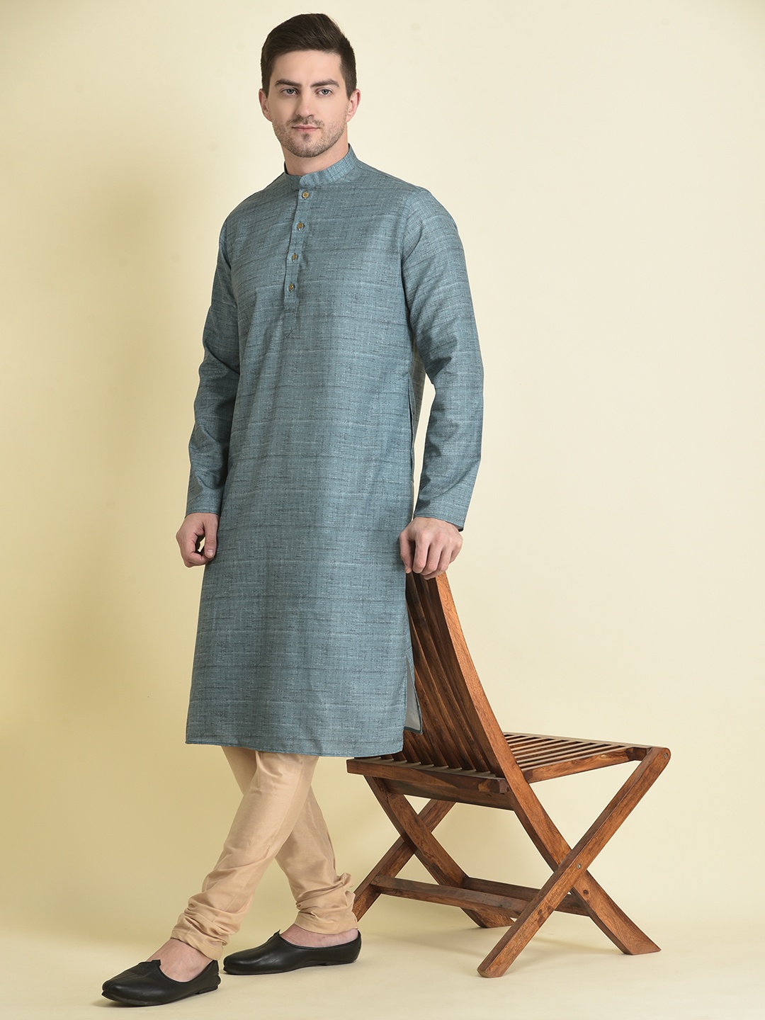 

TABARD Men Cotton Printed Kurta, Blue