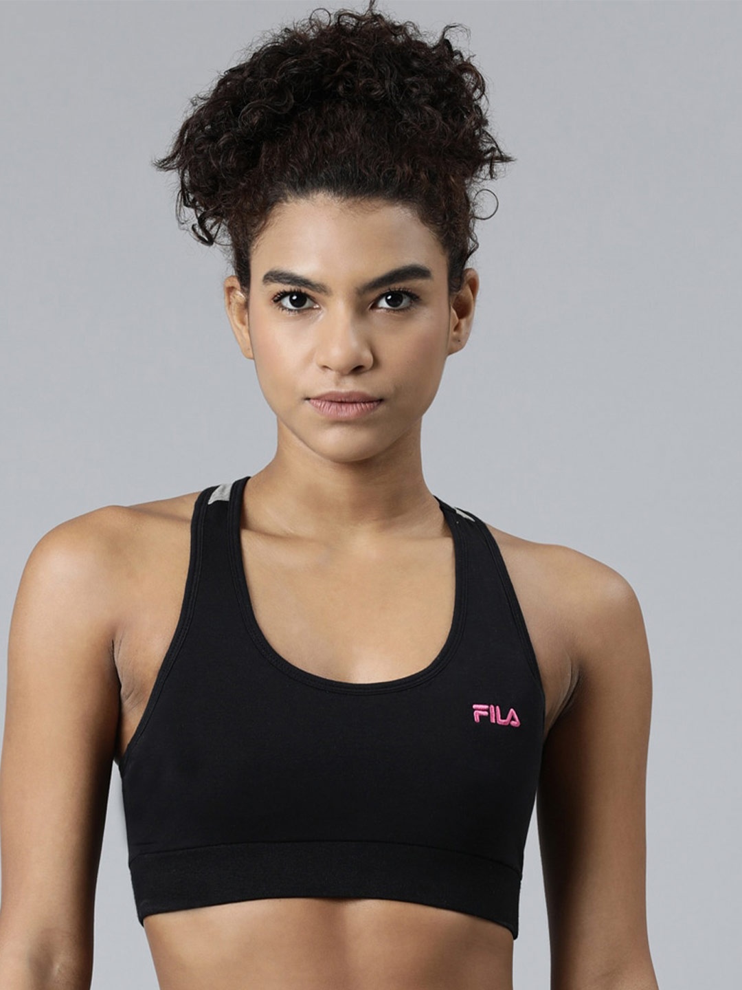 

FILA Black & Grey All Day Comfort Valerie Cotton Bra