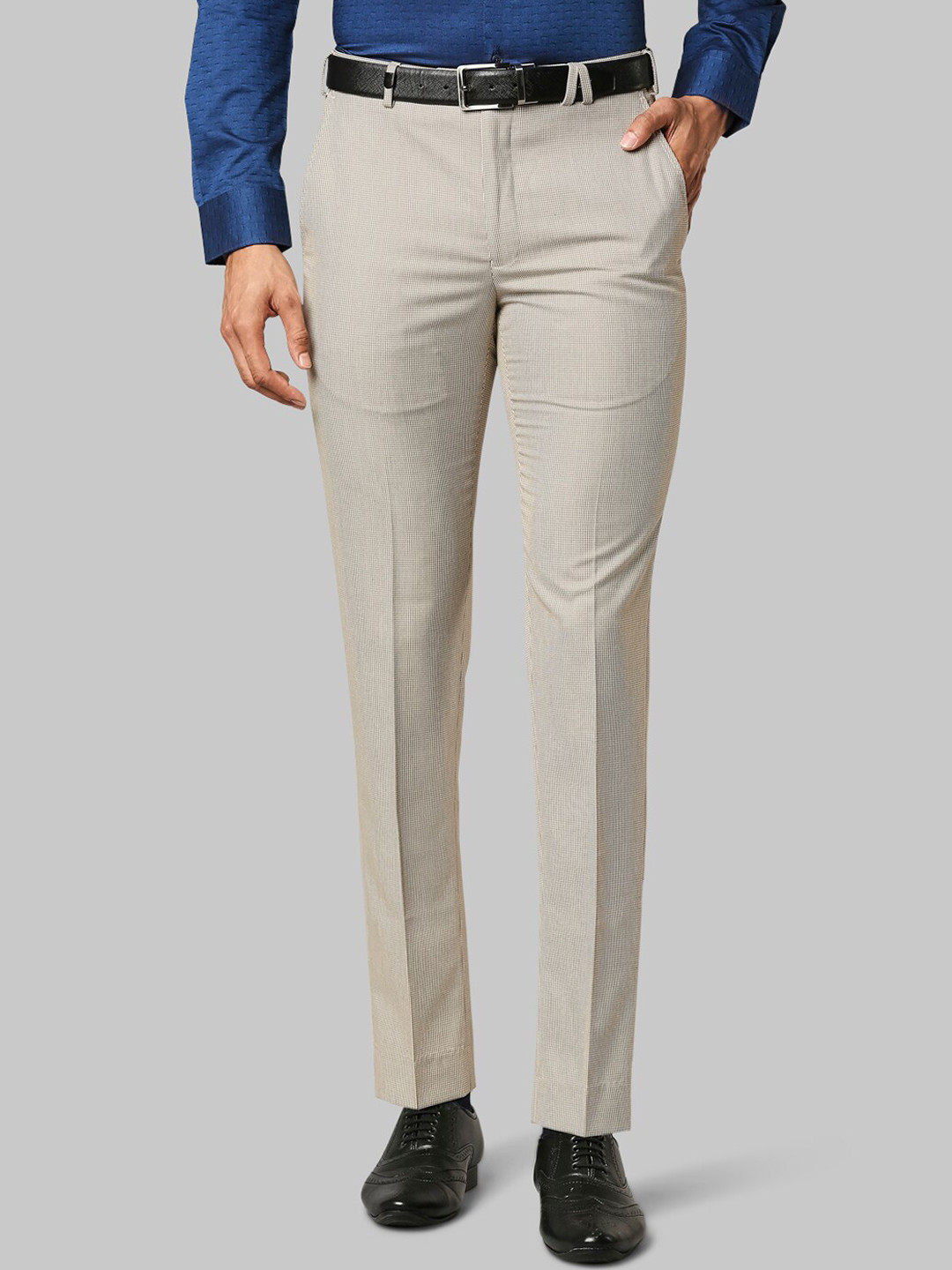 

Park Avenue Men Khaki Formal Trousers