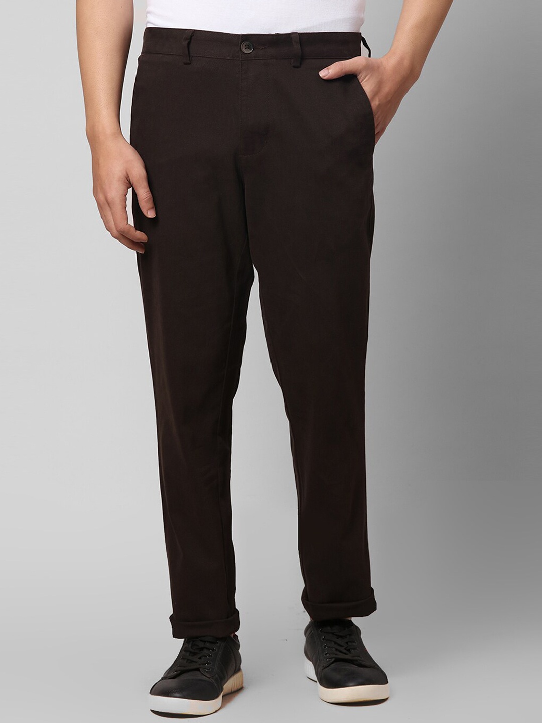 

Park Avenue Men Brown Chinos Trousers