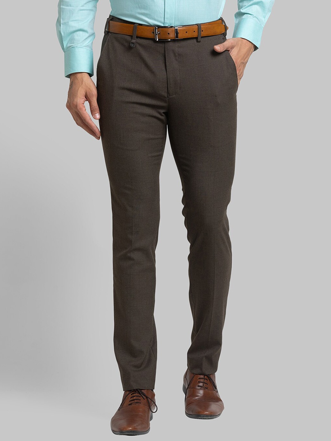 

Park Avenue Men Brown Slim Fit Formal Trouser