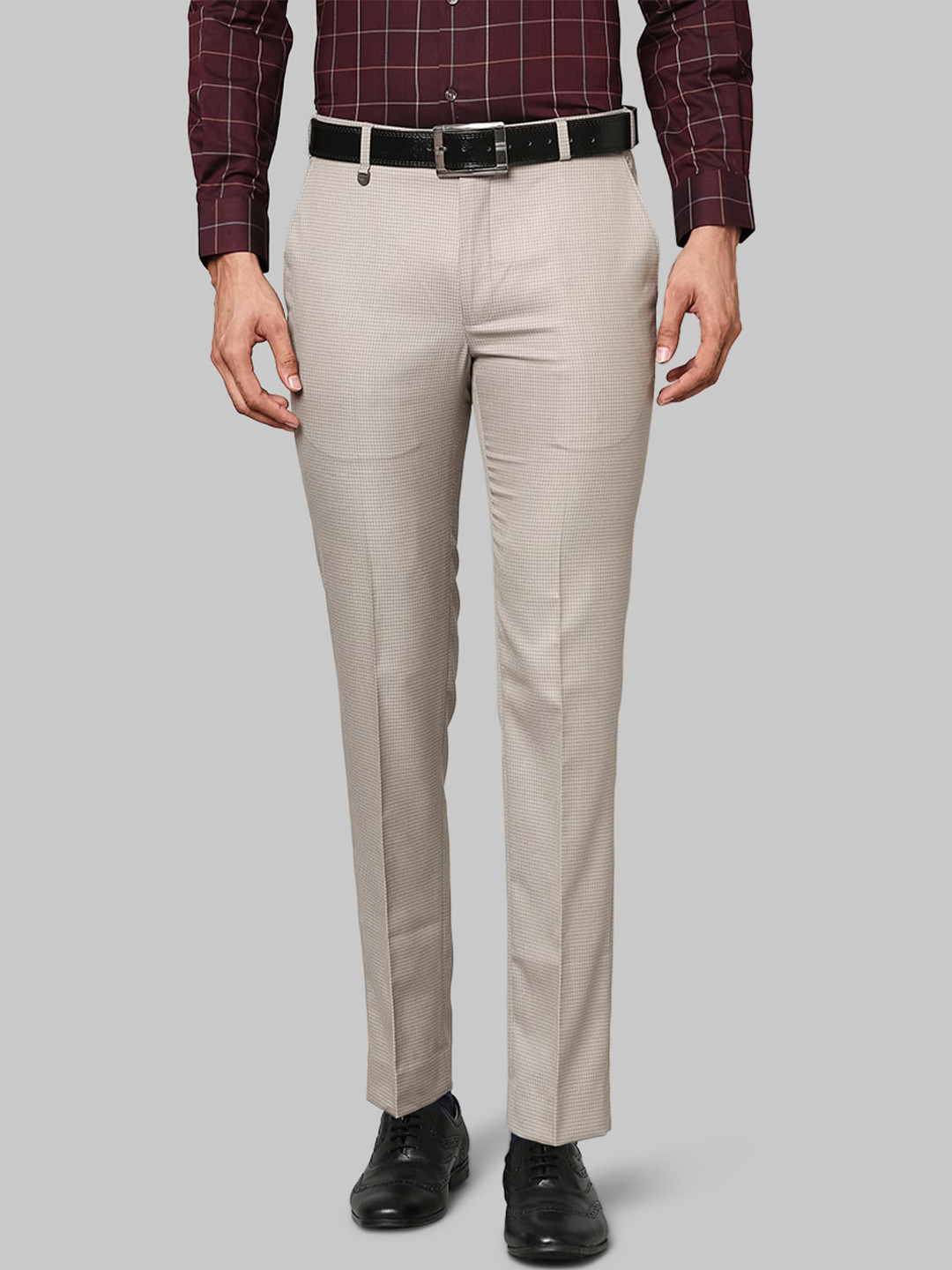 

Park Avenue Men Beige Slim Fit Formal Trouser