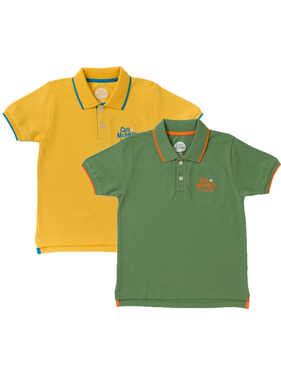 

Cub McPaws Boys Multicoloured 2 Polo Collar Applique T-shirt, Multi