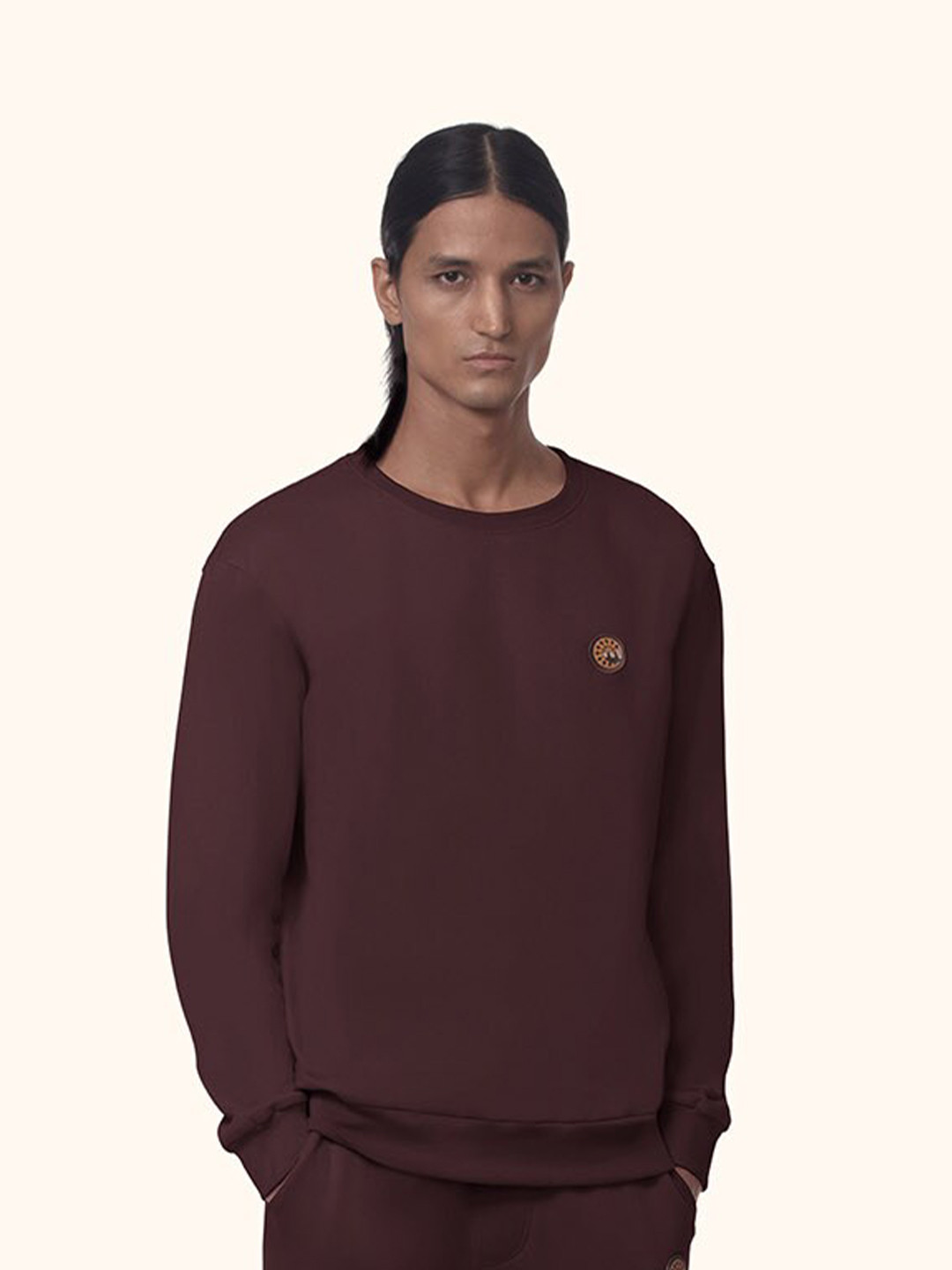 

PANGOLIN Men Burgundy Sweatshirt