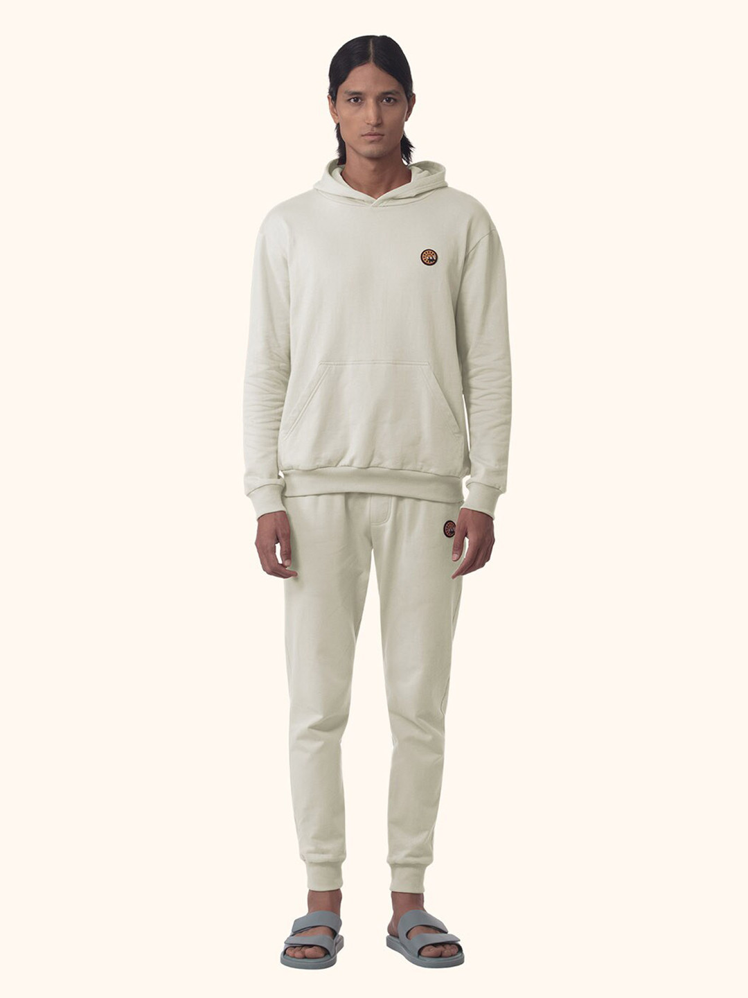 

PANGOLIN Men White Hooded Sweatshirt