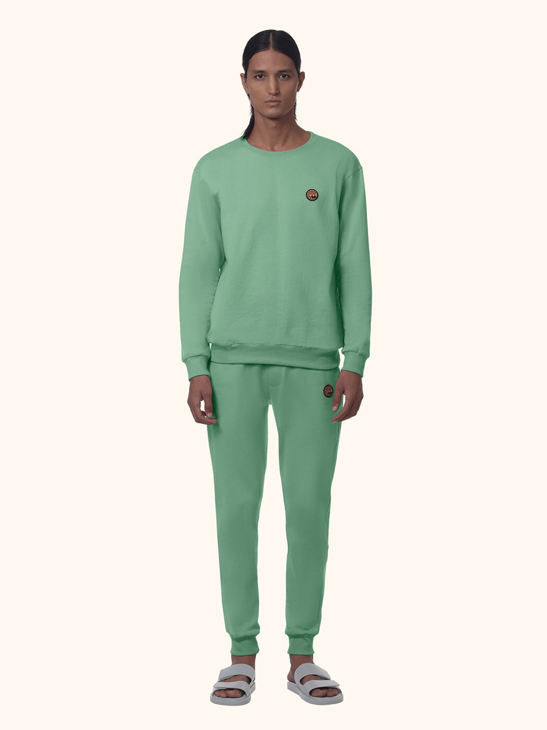 

PANGOLIN Round Neck Pullover Sweatshirt, Green
