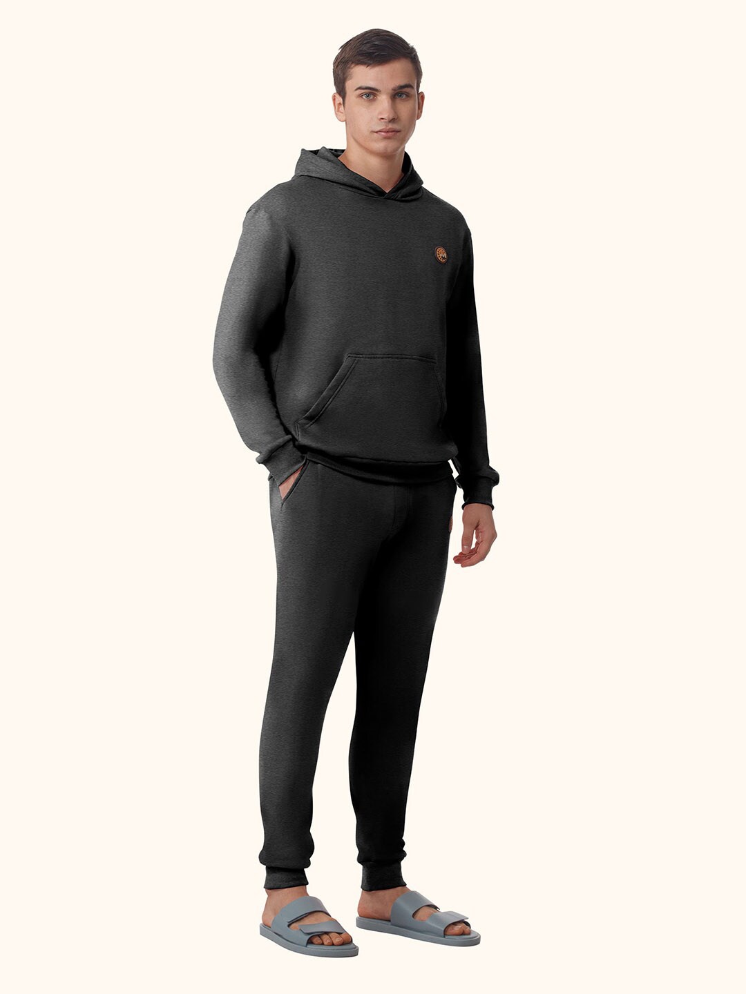 

PANGOLIN Men Grey Hooded Sweatshirt