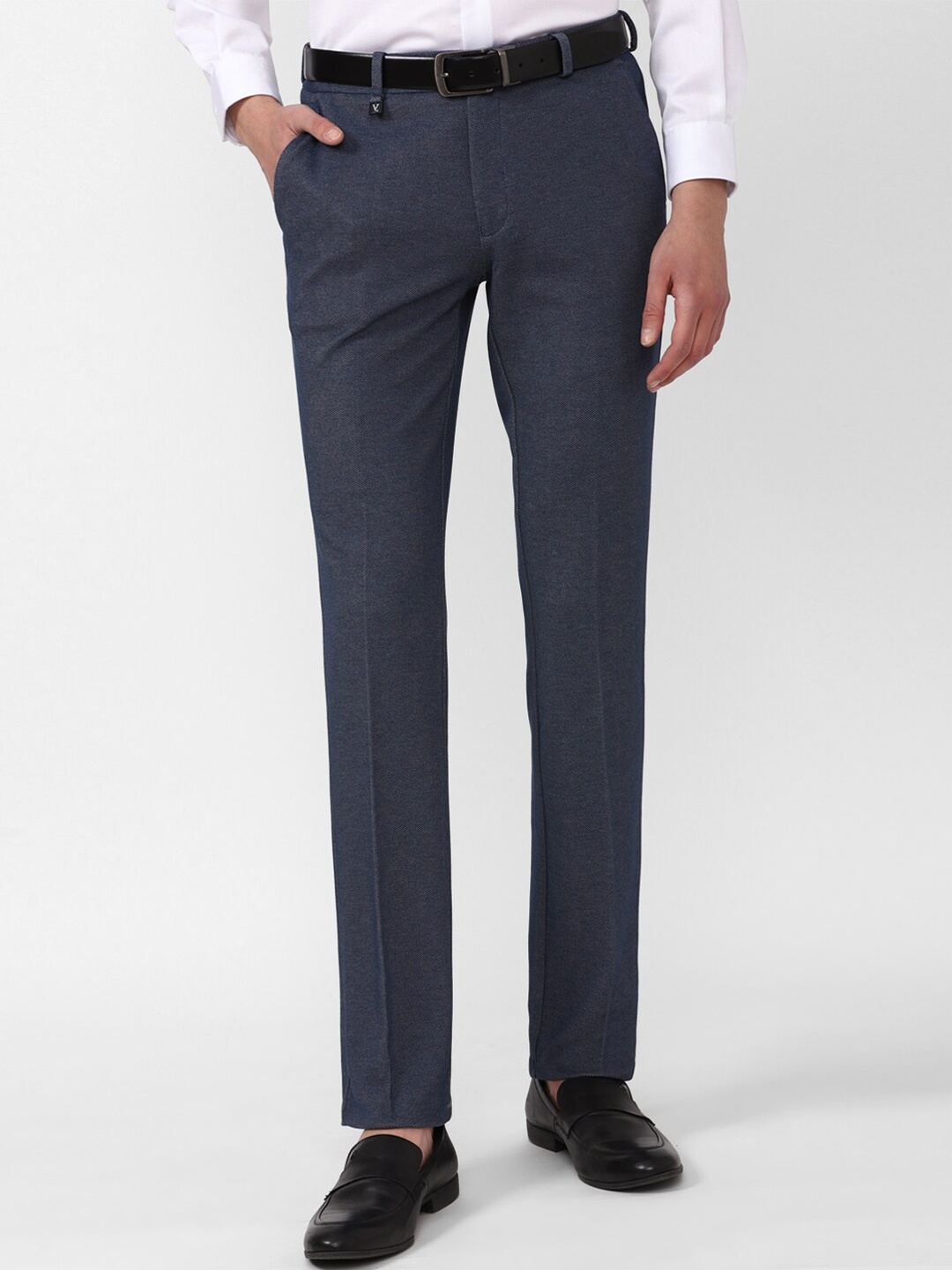 

V Dot Men Blue Skinny Fit Formal Trousers