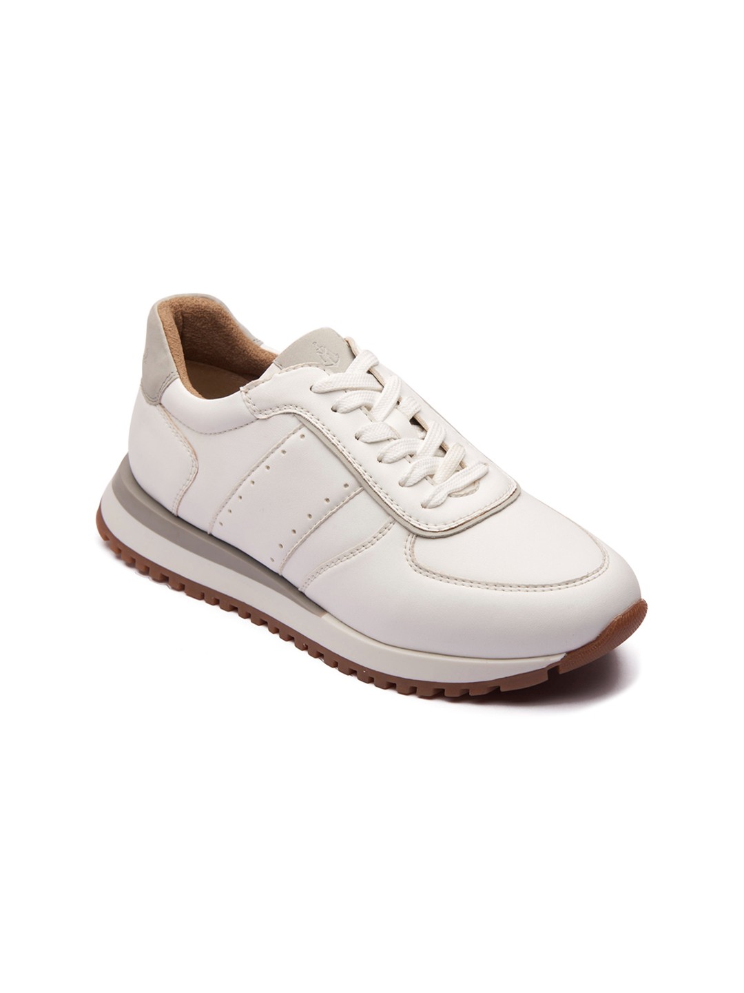

MICHAEL ANGELO Women White & Grey Sneakers