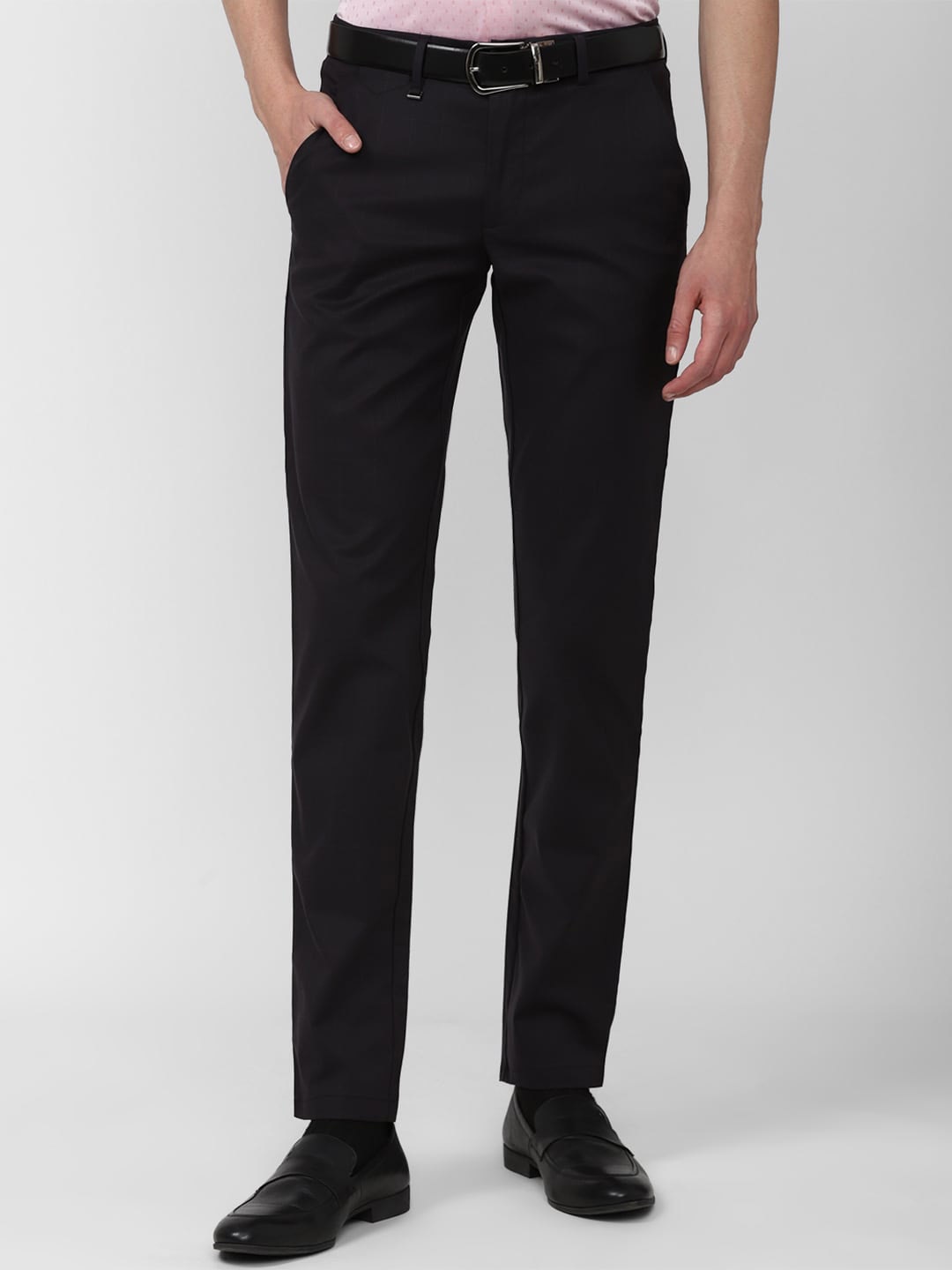 

Van Heusen Men Black Slim Fit Trousers