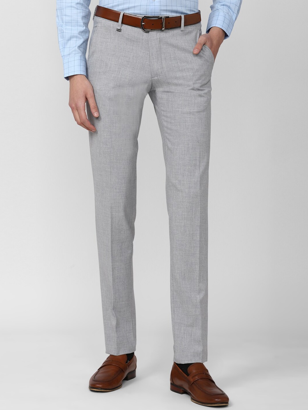 

Van Heusen Men Grey Slim Fit Trousers