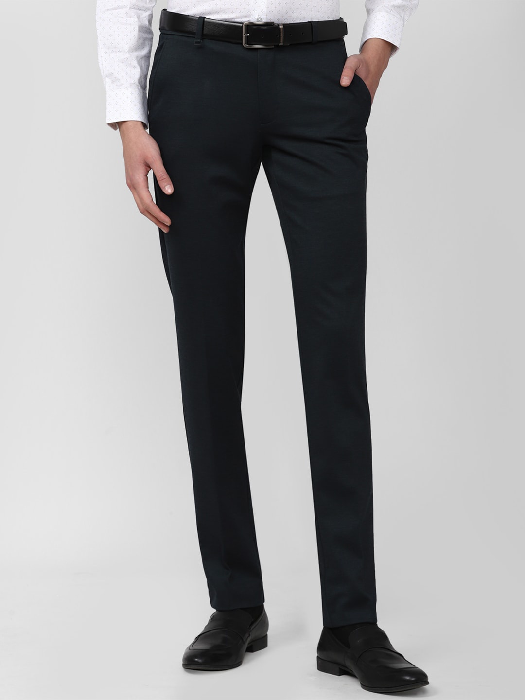 

Van Heusen Men Black Slim Fit Trousers