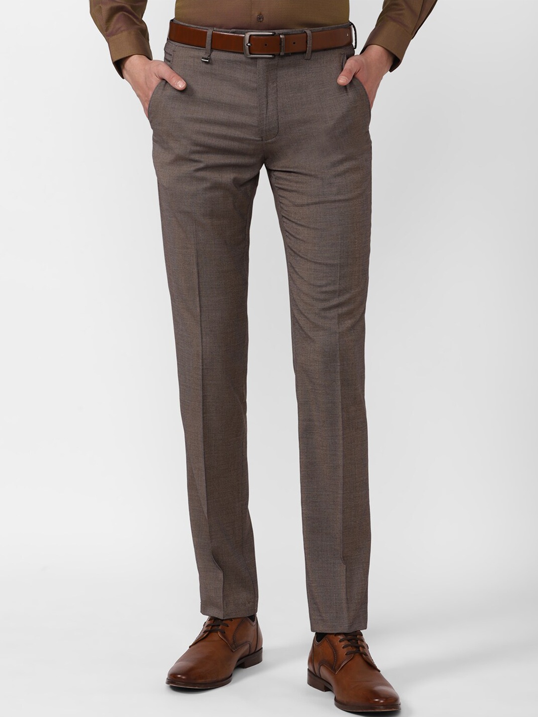 

Van Heusen Men Brown Slim Fit Trousers