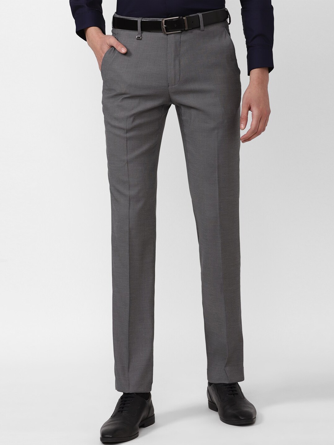 

Van Heusen Men Grey Slim Fit Trousers