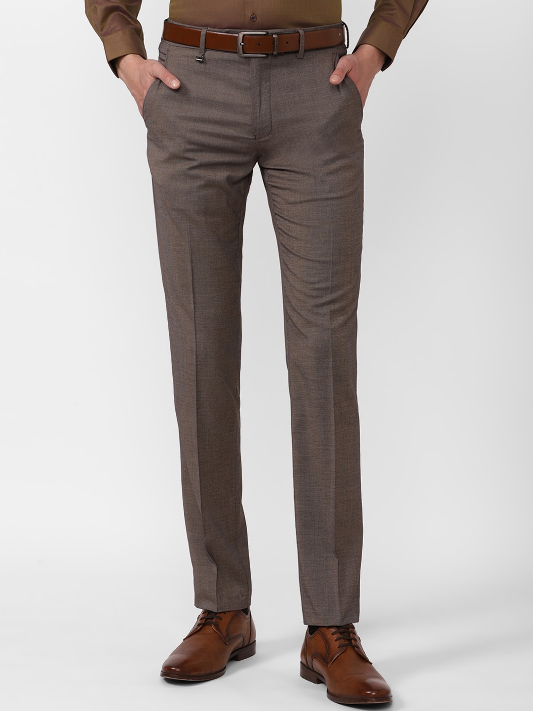 

Van Heusen Men Brown Slim Fit Trousers